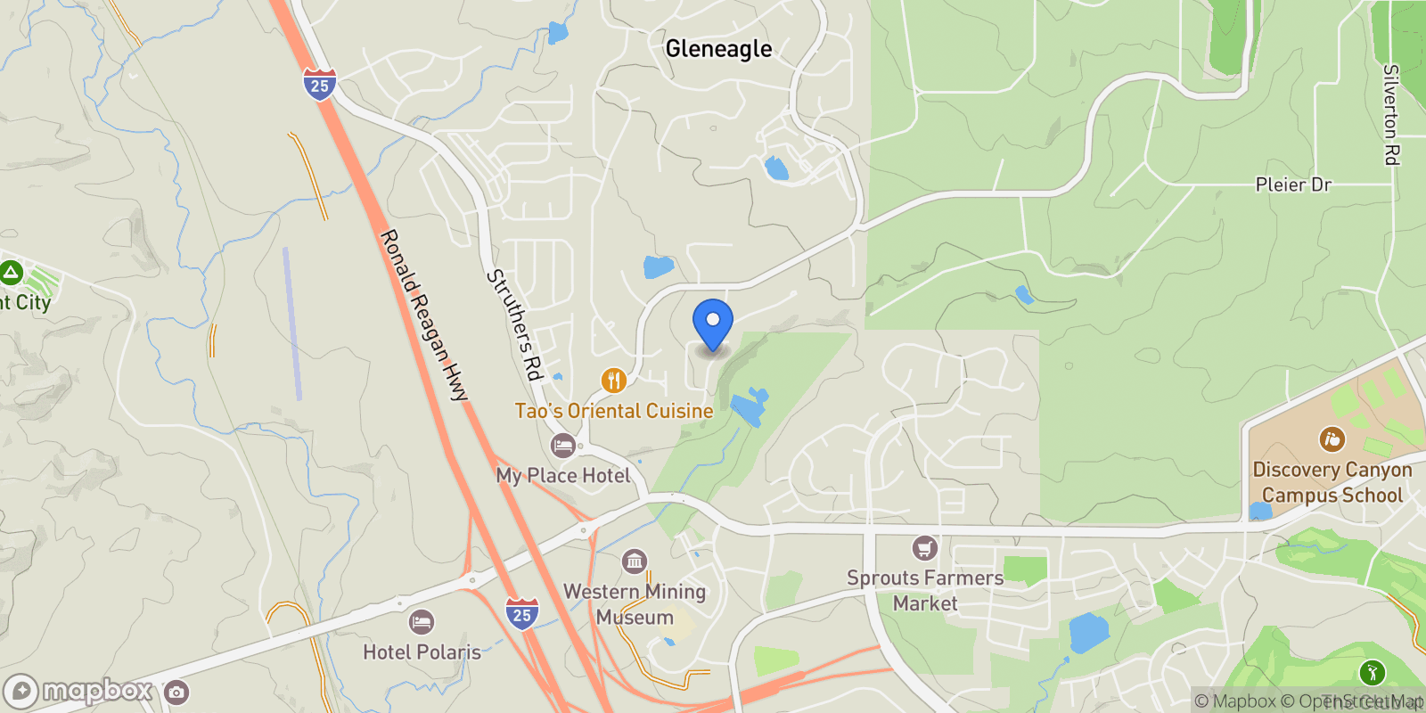 Map showing 13850 Windrush Drive , Colorado Springs, CO 80921, Colorado Springs, Colorado, United States.
