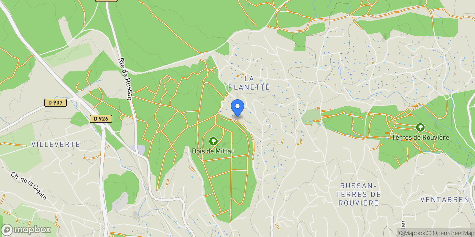 Map showing Nîmes, Occitanie, France.