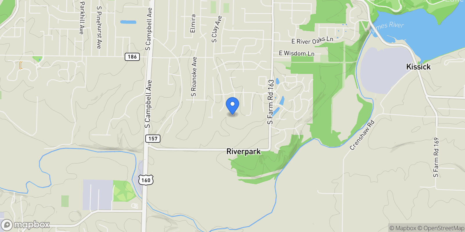 Map showing 6195 S Dollison Avenue, Springfield, MO 65810, Springfield, Missouri, United States.