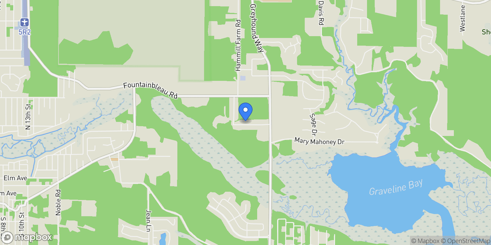 Map showing 3208 Oakleigh Circle, Ocean Springs, MS 39564, Ocean Springs, Mississippi, United States.