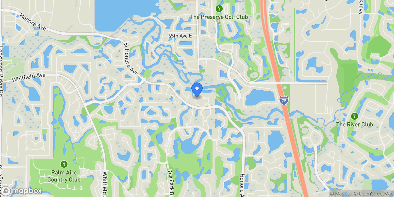 Map showing 6923 CUMBERLAND TERRACE, UNIVERSITY PARK, FL 34201, Bradenton, Florida, United States.