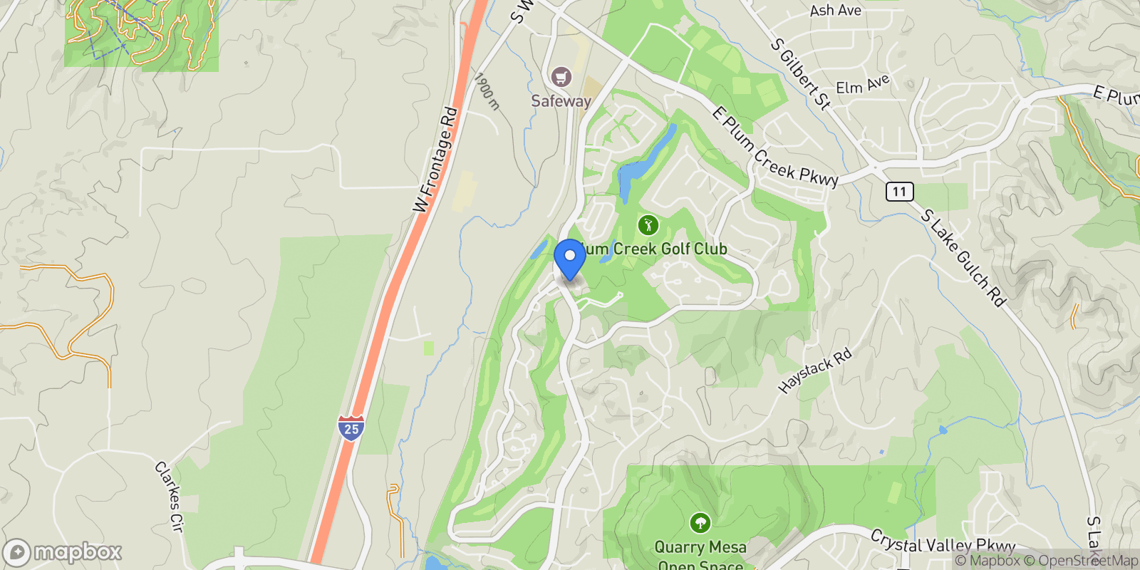 Map showing 1999 Champions Circle , Castle Rock, CO 80104, Castle Rock, Colorado, United States.
