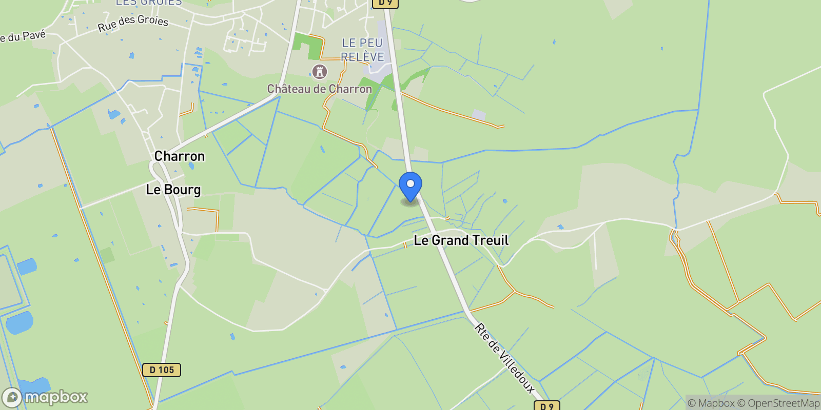 Map showing Charron, Nouvelle-Aquitaine, France.