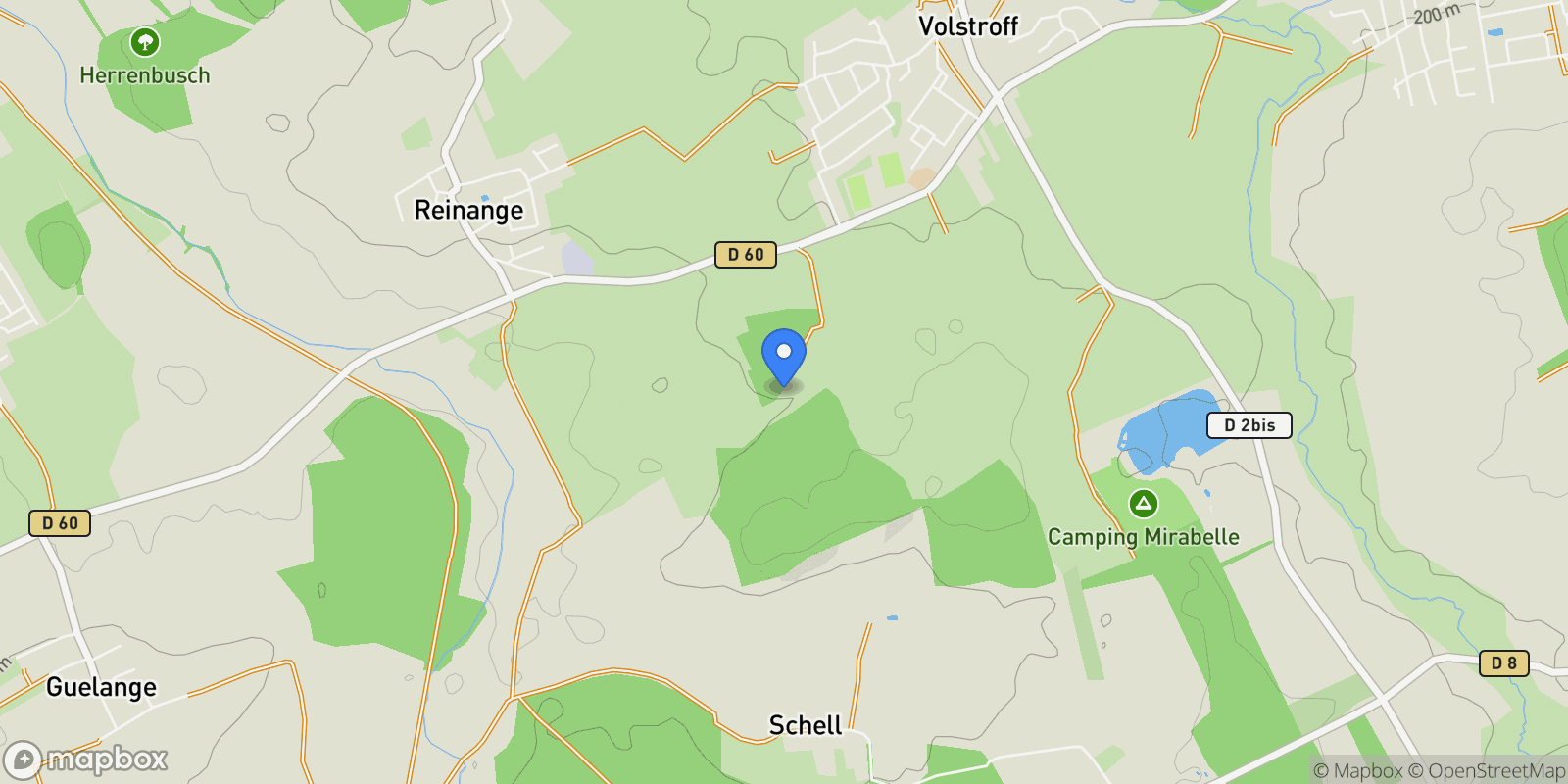 Map showing Volstroff, Grand Est, France.