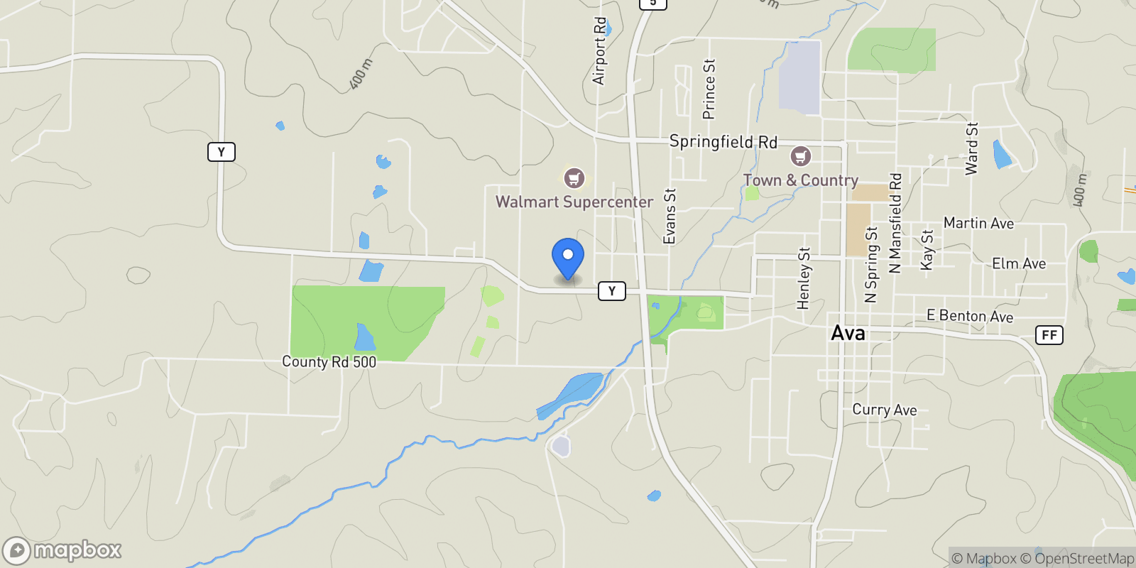 Map showing Tbd 000 Lower Ford Road, Ava, MO 65608, Ava, Missouri, United States.