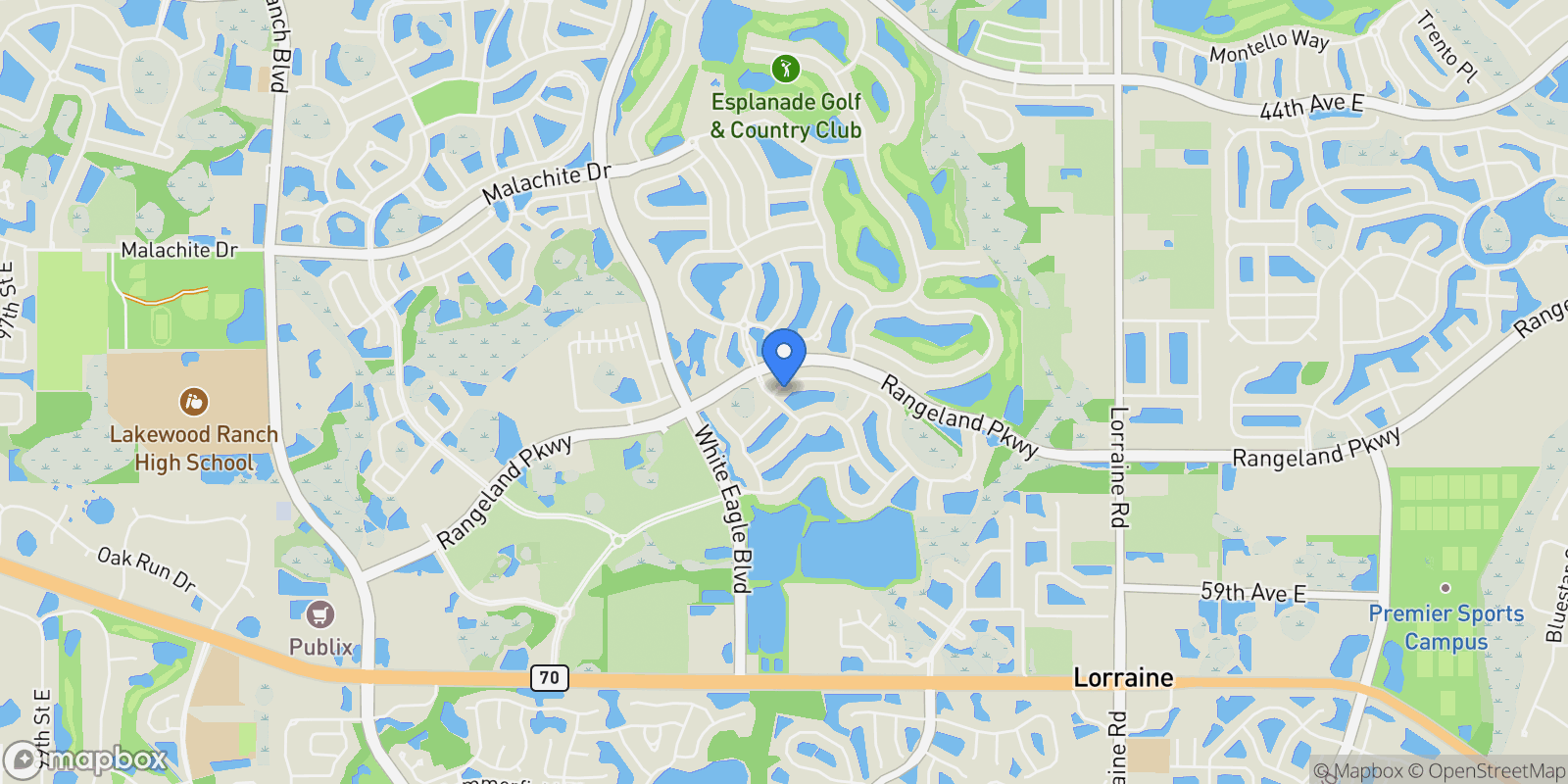 Map showing 13112 SWIFTWATER WAY, BRADENTON, FL 34211, Bradenton, Florida, United States.