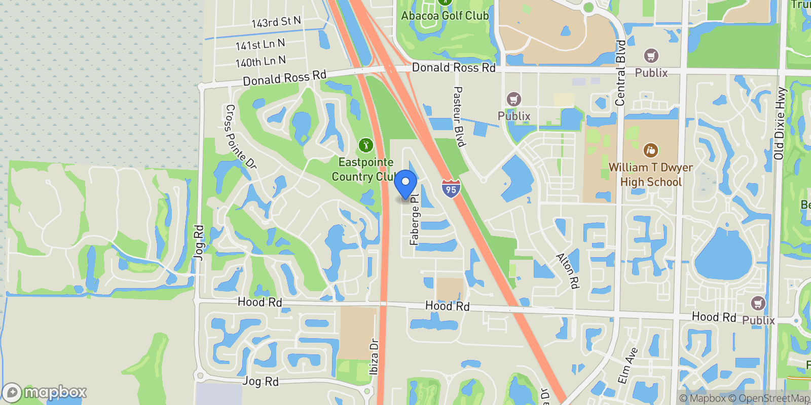 Map showing 13467 Artisan Cir, Palm Beach Gardens, Florida, United States.