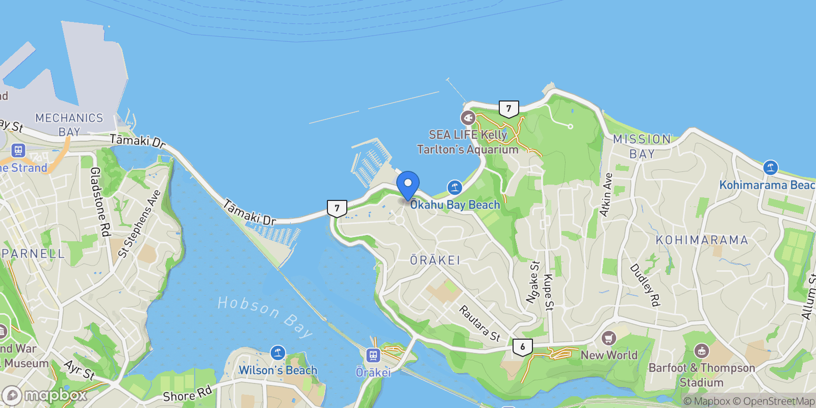 Map showing 36 Paritai Drive, Orakei, Auckland 1071, New Zealand, Auckland, Auckland, New Zealand.