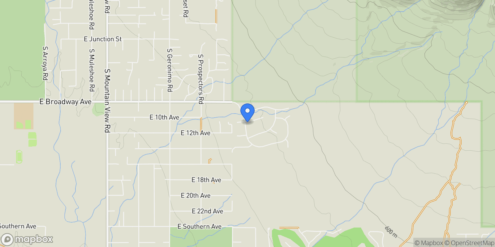 Map showing 6619 E Quail Hideaway Ln, AZ, Apache Junction, Arizona, United States.