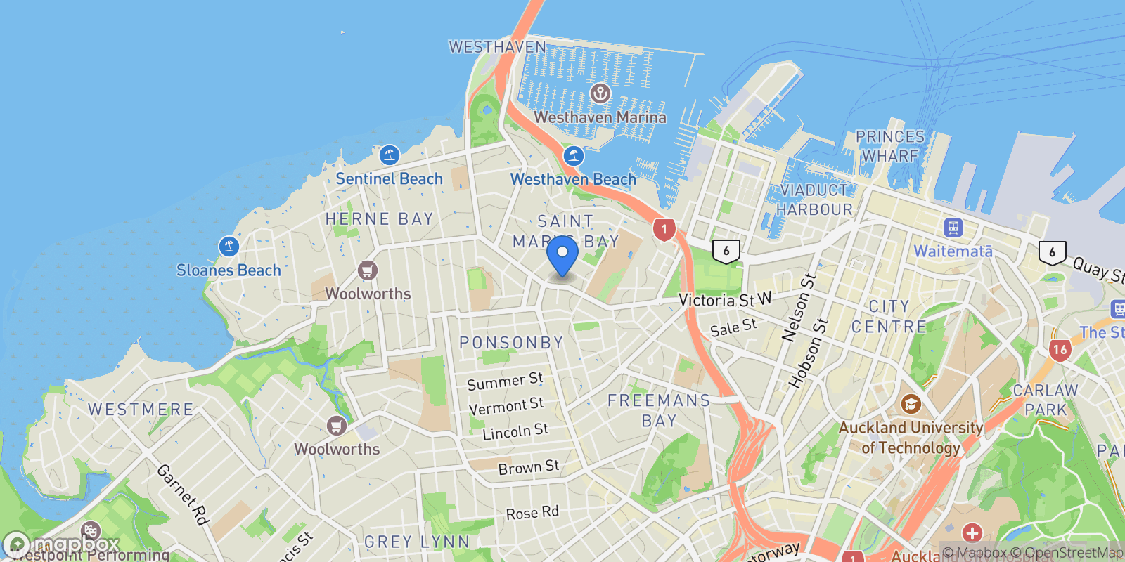 Map showing 1/99 College Hill, Freemans Bay, Auckland 1011, New Zealand, Auckland, Auckland, New Zealand.