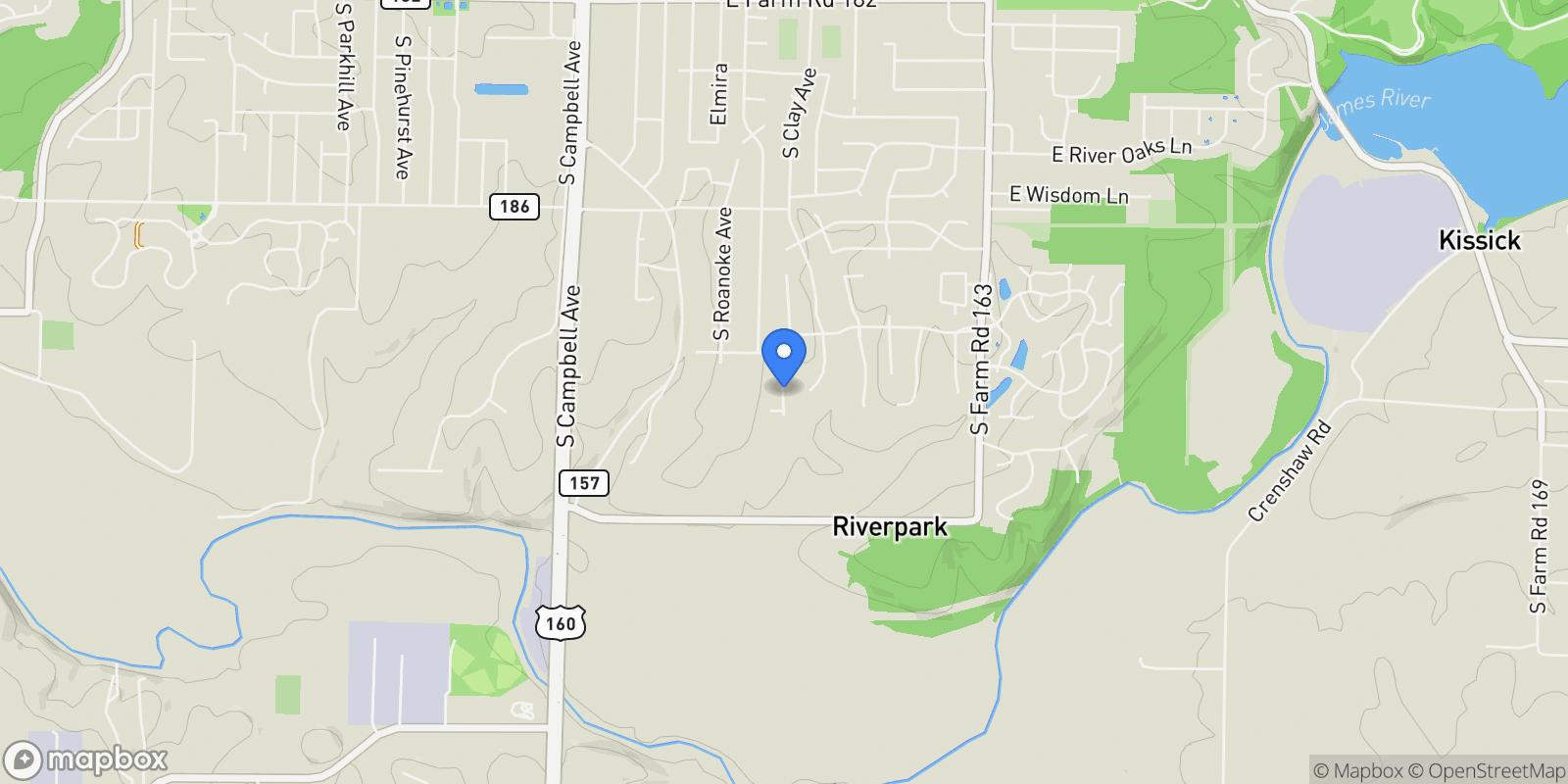 Map showing 6080 S Holland Avenue, Springfield, MO 65810, Springfield, Missouri, United States.