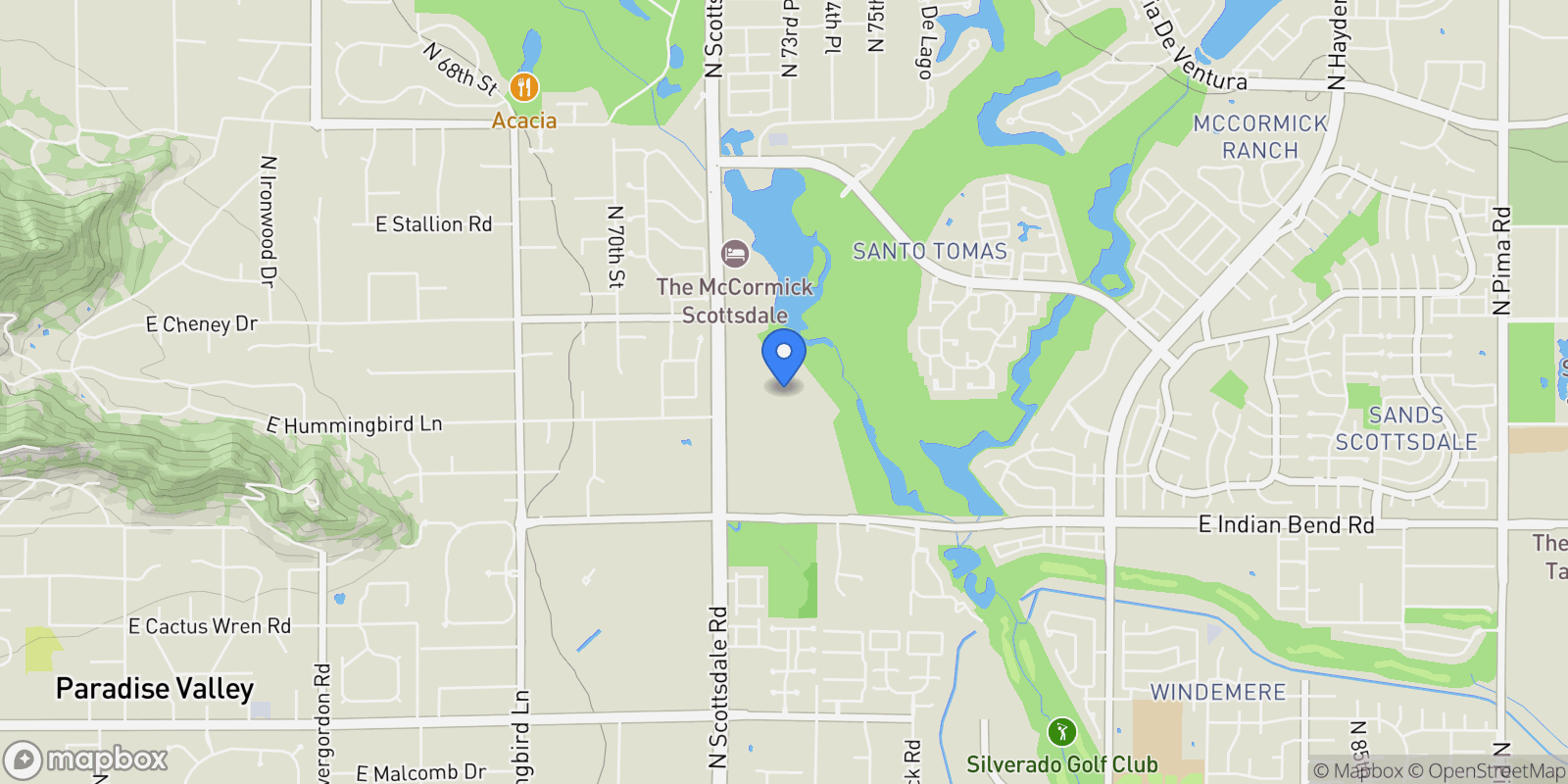 Map showing 7275 N Scottsdale Rd # 1017, AZ, Scottsdale, Arizona, United States.