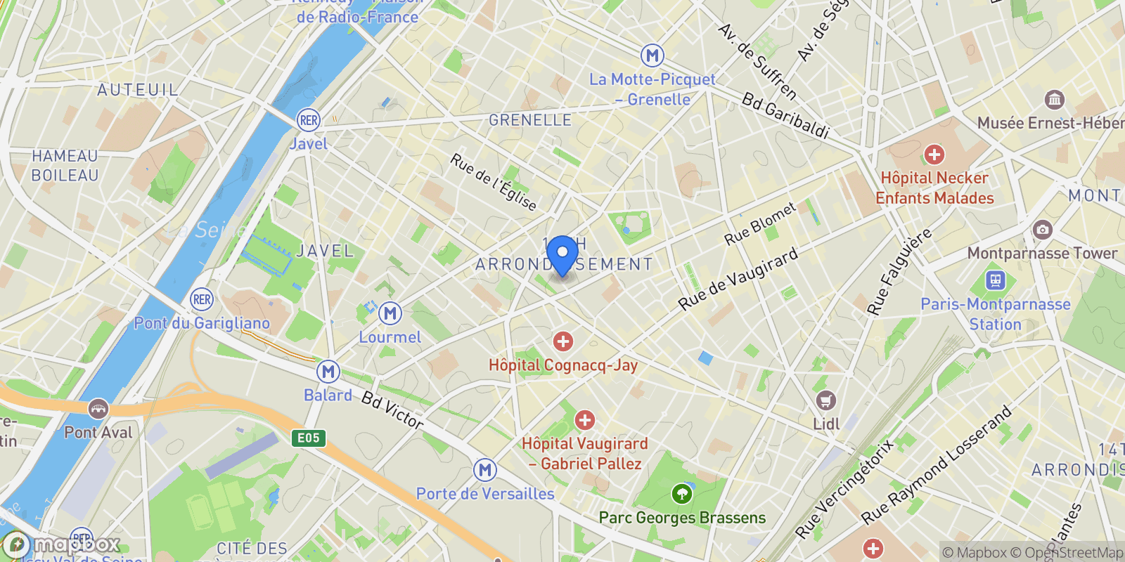 Map showing Paris, Île-de-France, France.