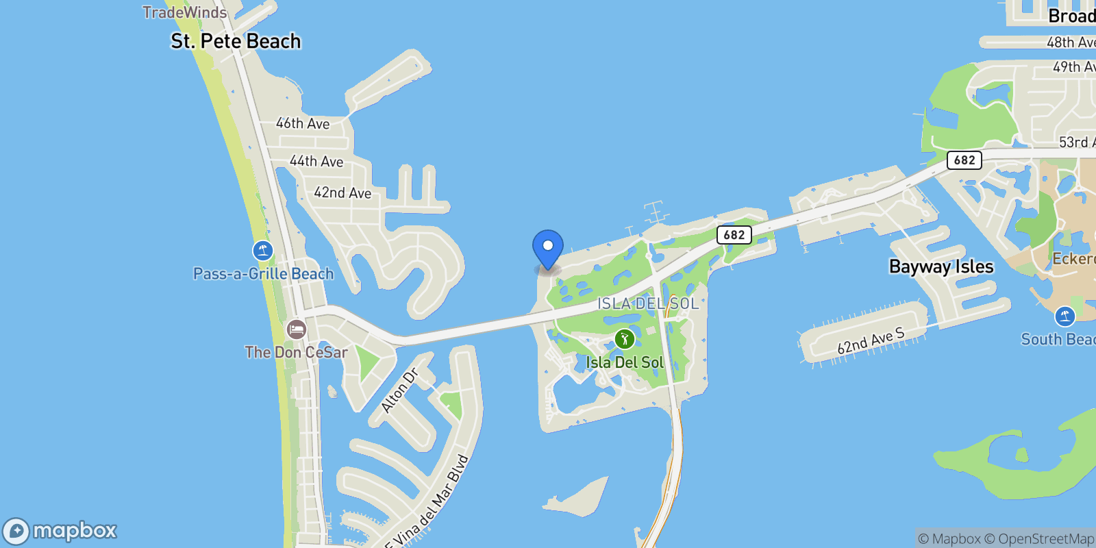 Map showing 6265 SUN BOULEVARD #1004, ST PETERSBURG, FL 33715, St. Petersburg, Florida, United States.