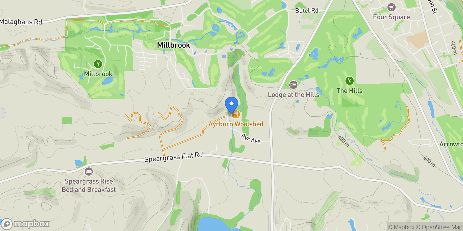Map showing 1 Ayr Avenue, Arrowtown 9371, New Zealand, Arrowtown, Otago, New Zealand.