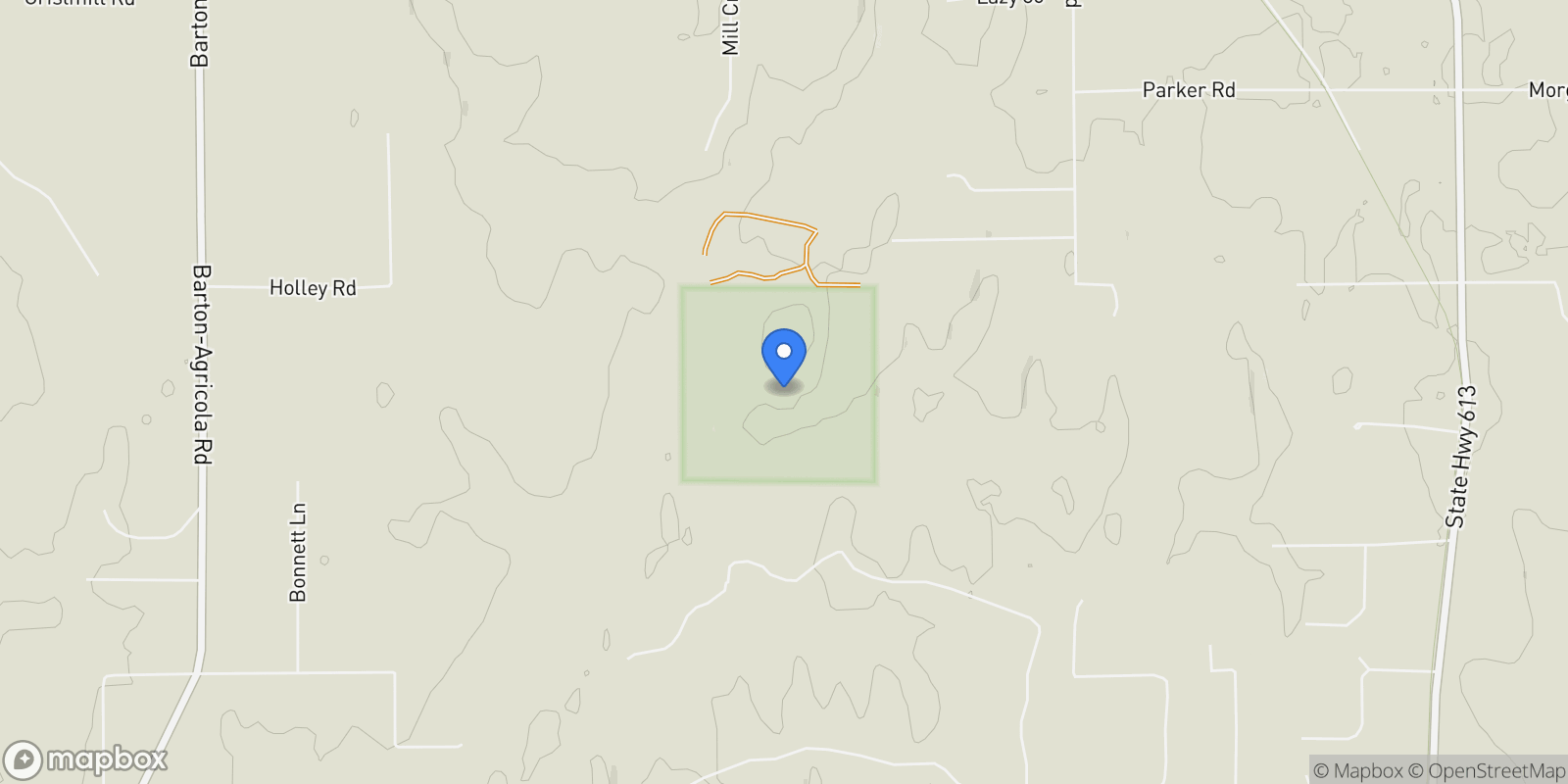 Map showing Buddy Finch Road, Lucedale, MS 39452, Lucedale, Mississippi, United States.