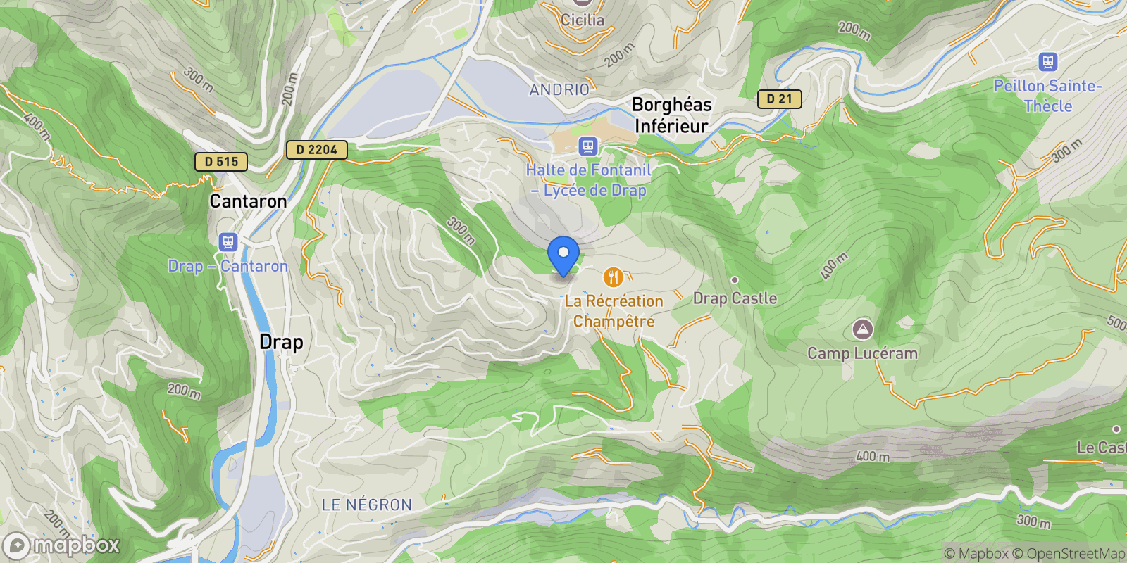 Map showing Drap, Provence-Alpes-Côte d'Azur, France.