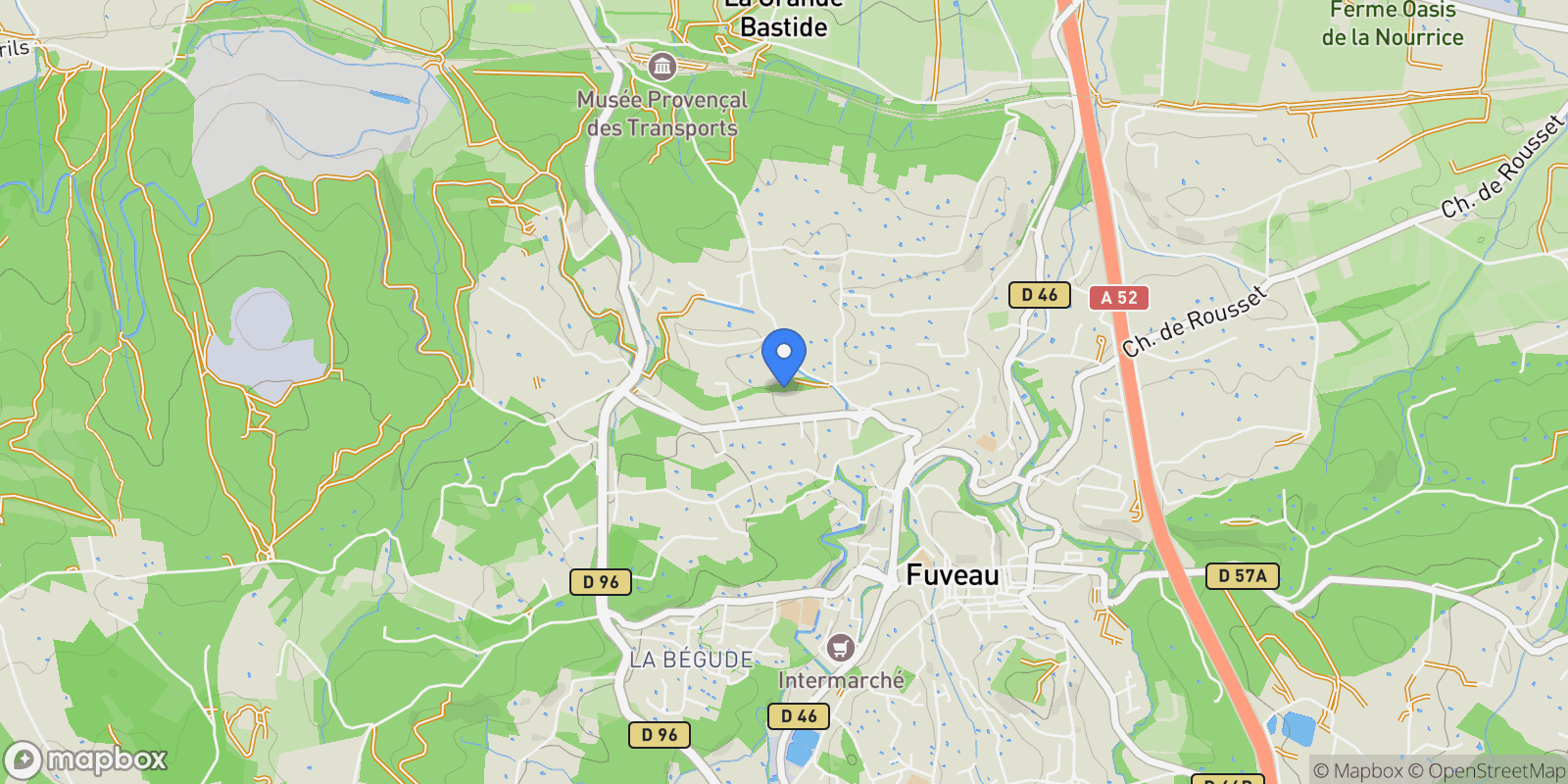 Map showing Fuveau, Provence-Alpes-Côte d'Azur, France.