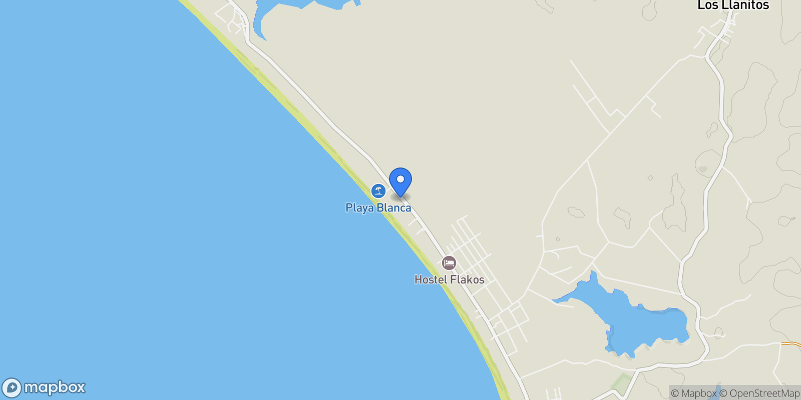 Map showing Playa Blanca, Gro., Mexico, Playa Blanca, Guerrero, Mexico.