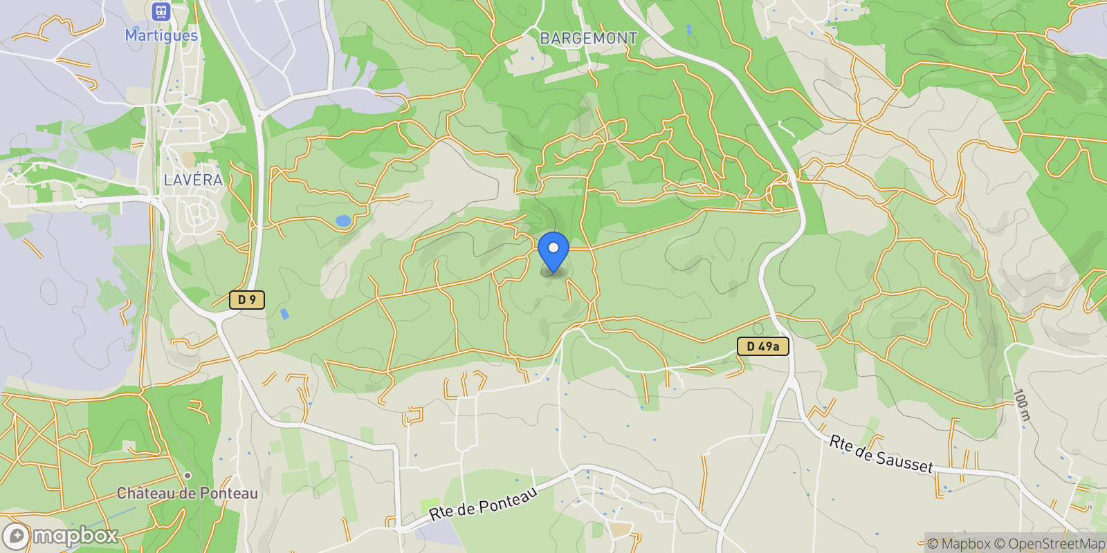 Map showing Martigues, Provence-Alpes-Côte d'Azur, France.