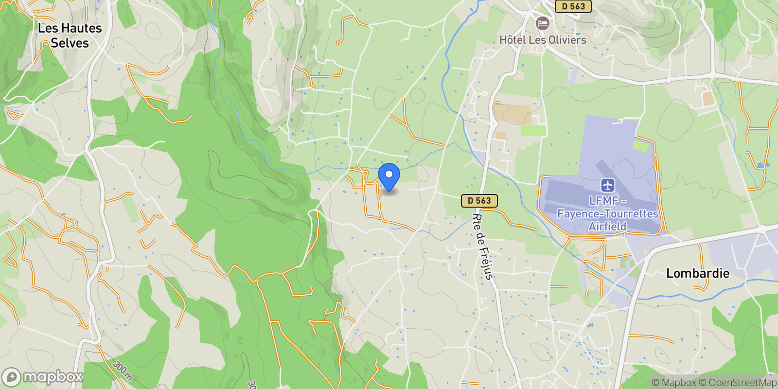 Map showing Fayence, Provence-Alpes-Côte d'Azur, France.