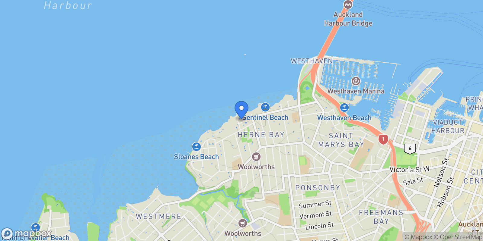 Map showing 11 Stack Street, Herne Bay, Auckland 1011, New Zealand, Auckland, Auckland, New Zealand.