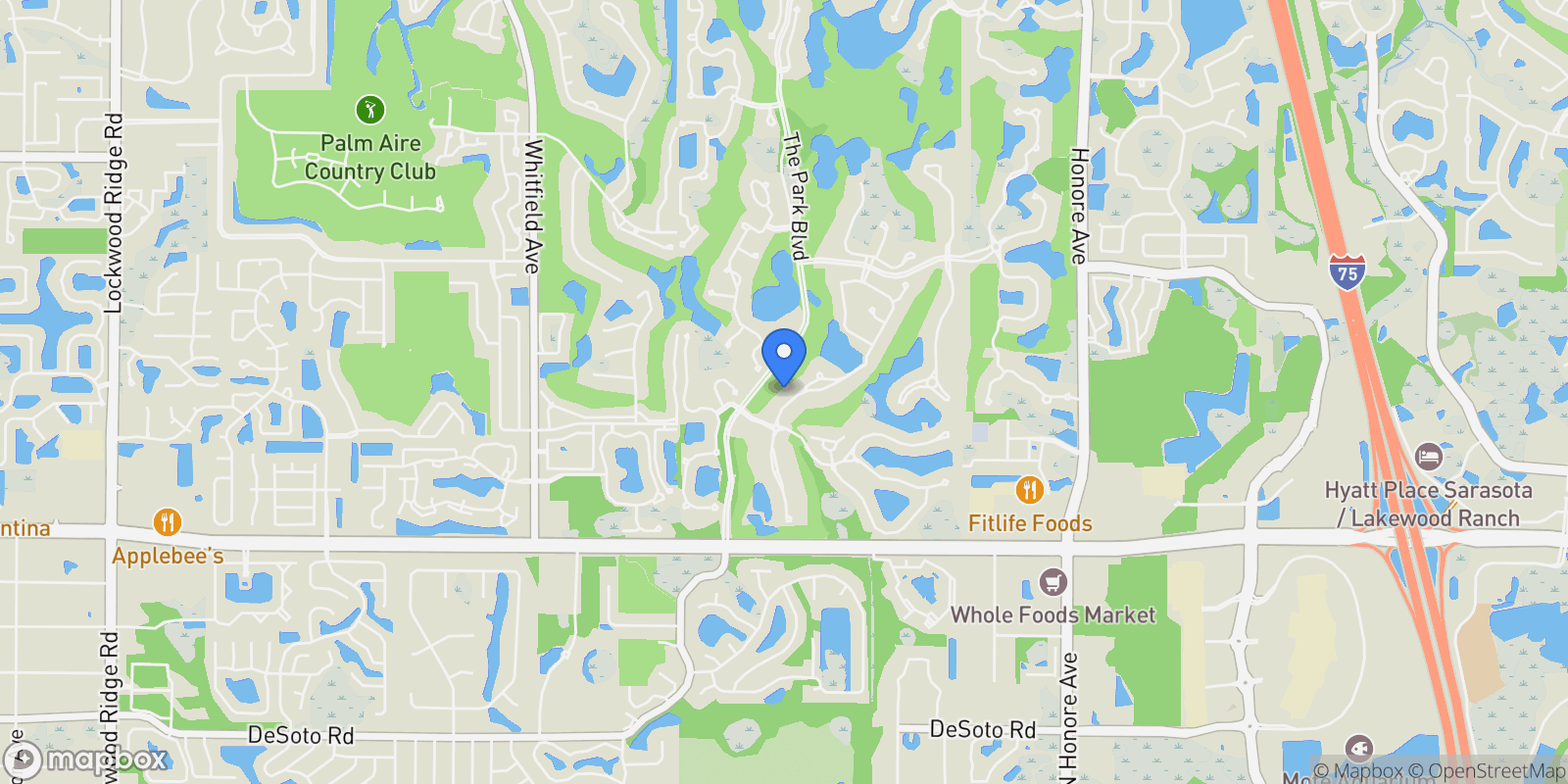 Map showing 8214 REGENTS COURT, UNIVERSITY PARK, FL 34201, Bradenton, Florida, United States.