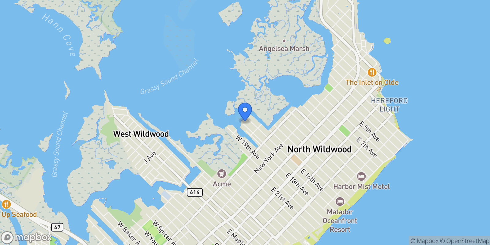 Map showing 420 W 17TH AVE AVENUE, NORTH WILDWOOD, NJ 08260, Wildwood, New Jersey, United States.
