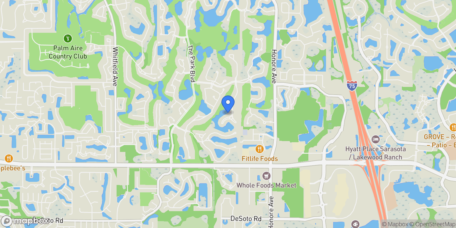 Map showing 8116 COLLINGWOOD COURT, UNIVERSITY PARK, FL 34201, Bradenton, Florida, United States.