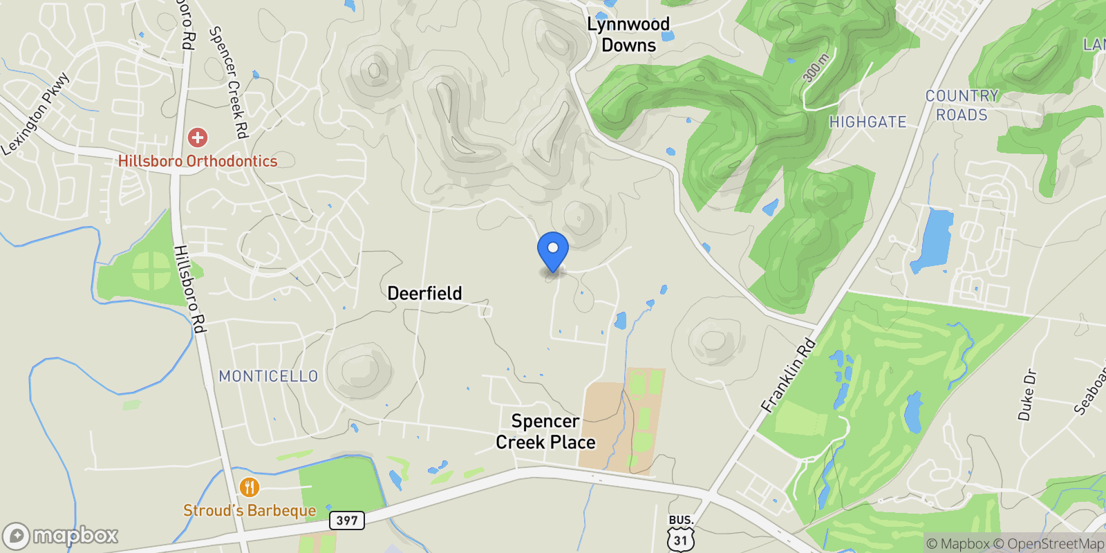 Map showing 165 Alpine Ct, Franklin, TN, 37069, USA, Franklin, Tennessee, United States.