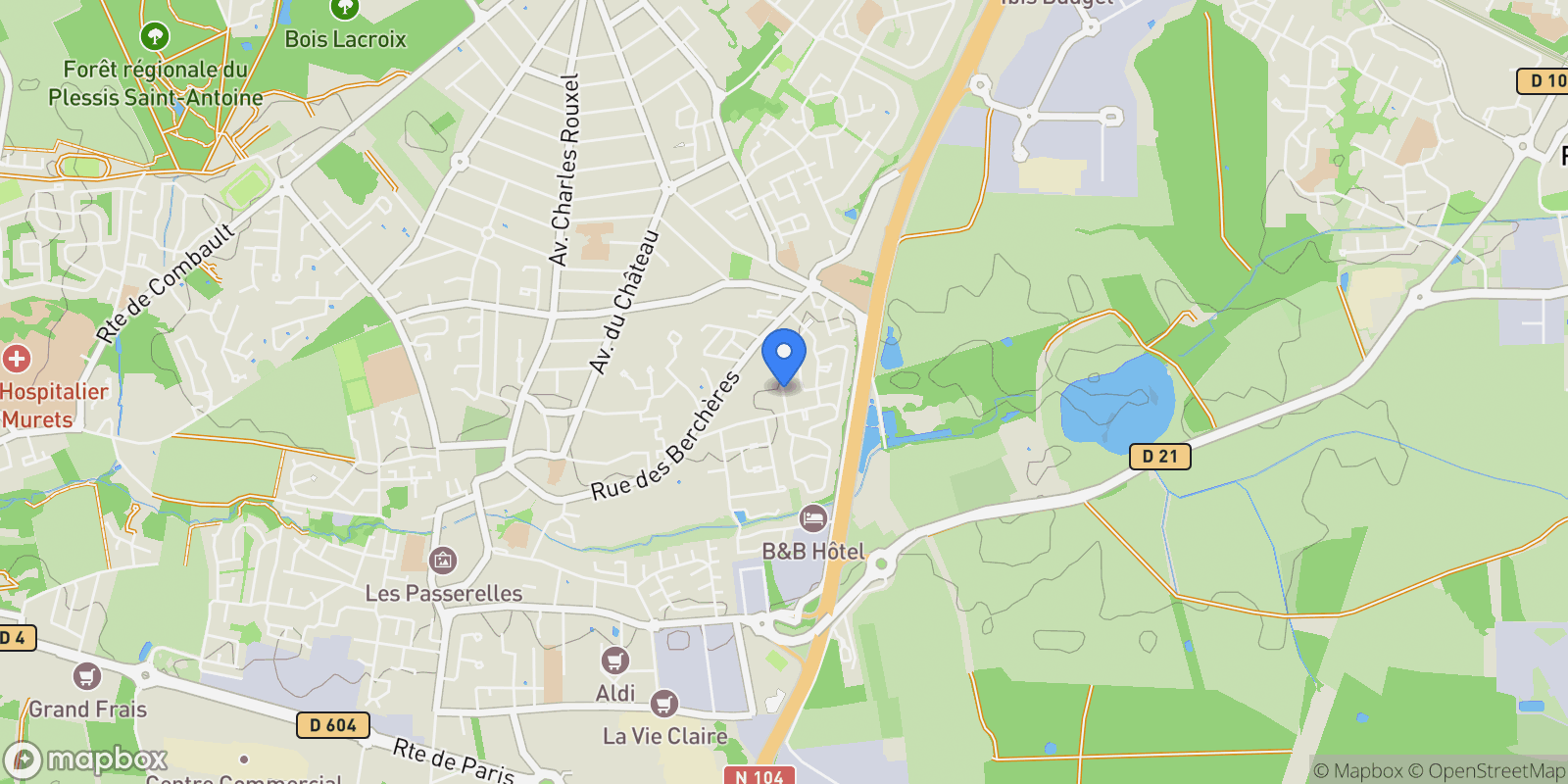 Map showing Pontault-Combault, Île-de-France, France.