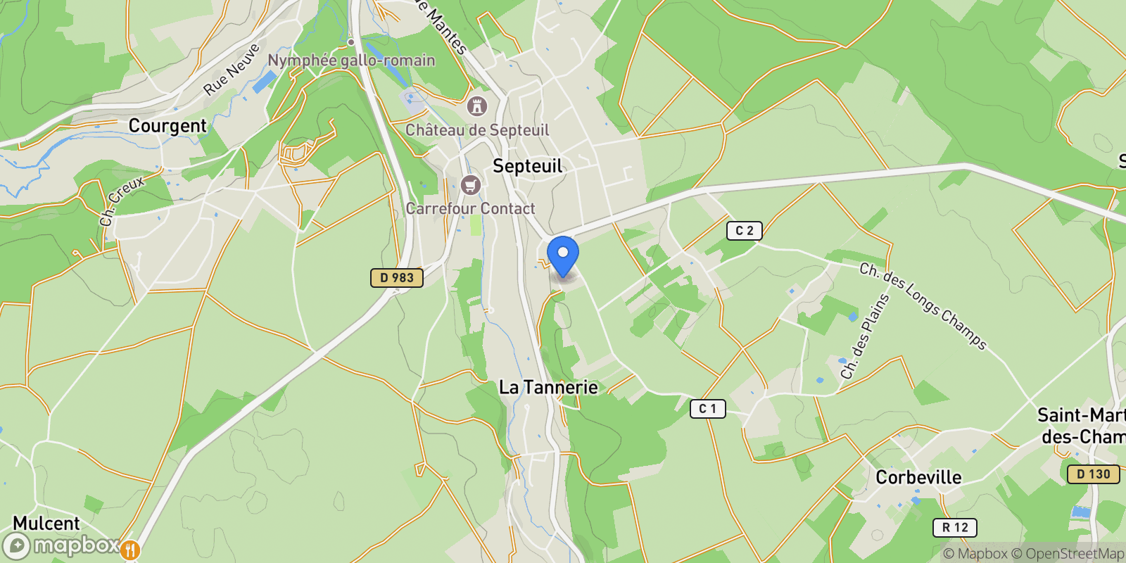 Map showing Septeuil, Île-de-France, France.