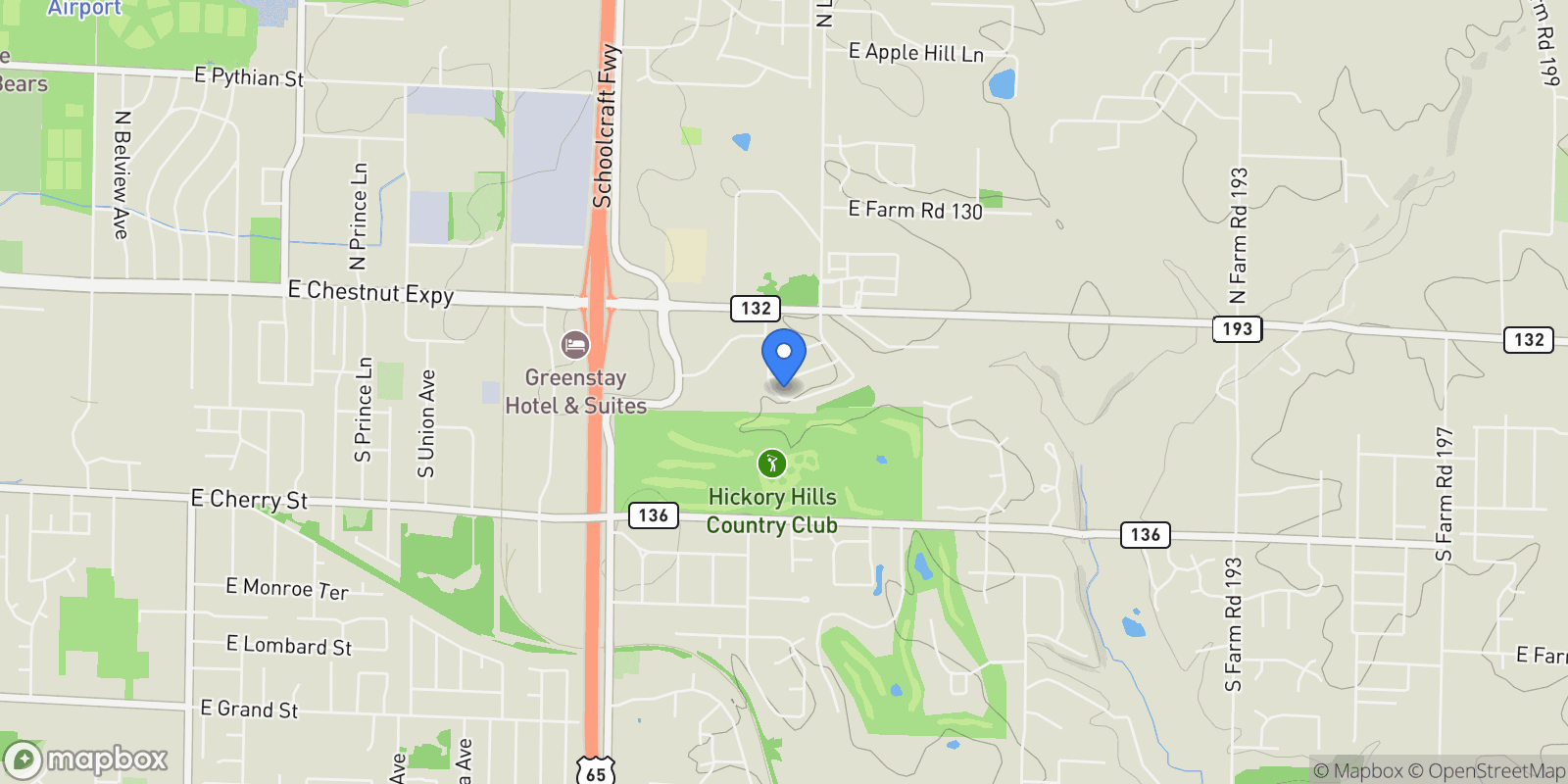 Map showing 3705 E Cypress Street, Springfield, MO 65802, Springfield, Missouri, United States.