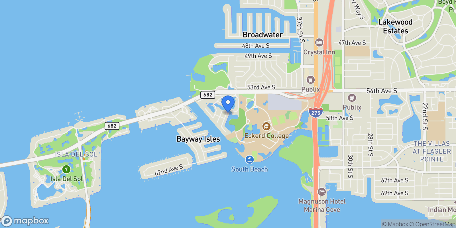 Map showing 17 Franklin CT S #D, St Petersburg, FL 33711, St. Petersburg, Florida, United States.