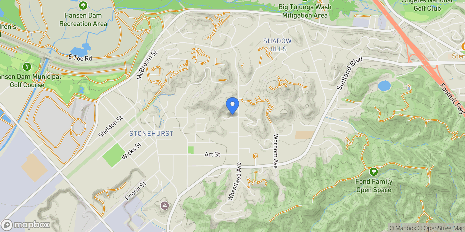 Map showing 10534 Colebrook, Los Angeles, California, United States.