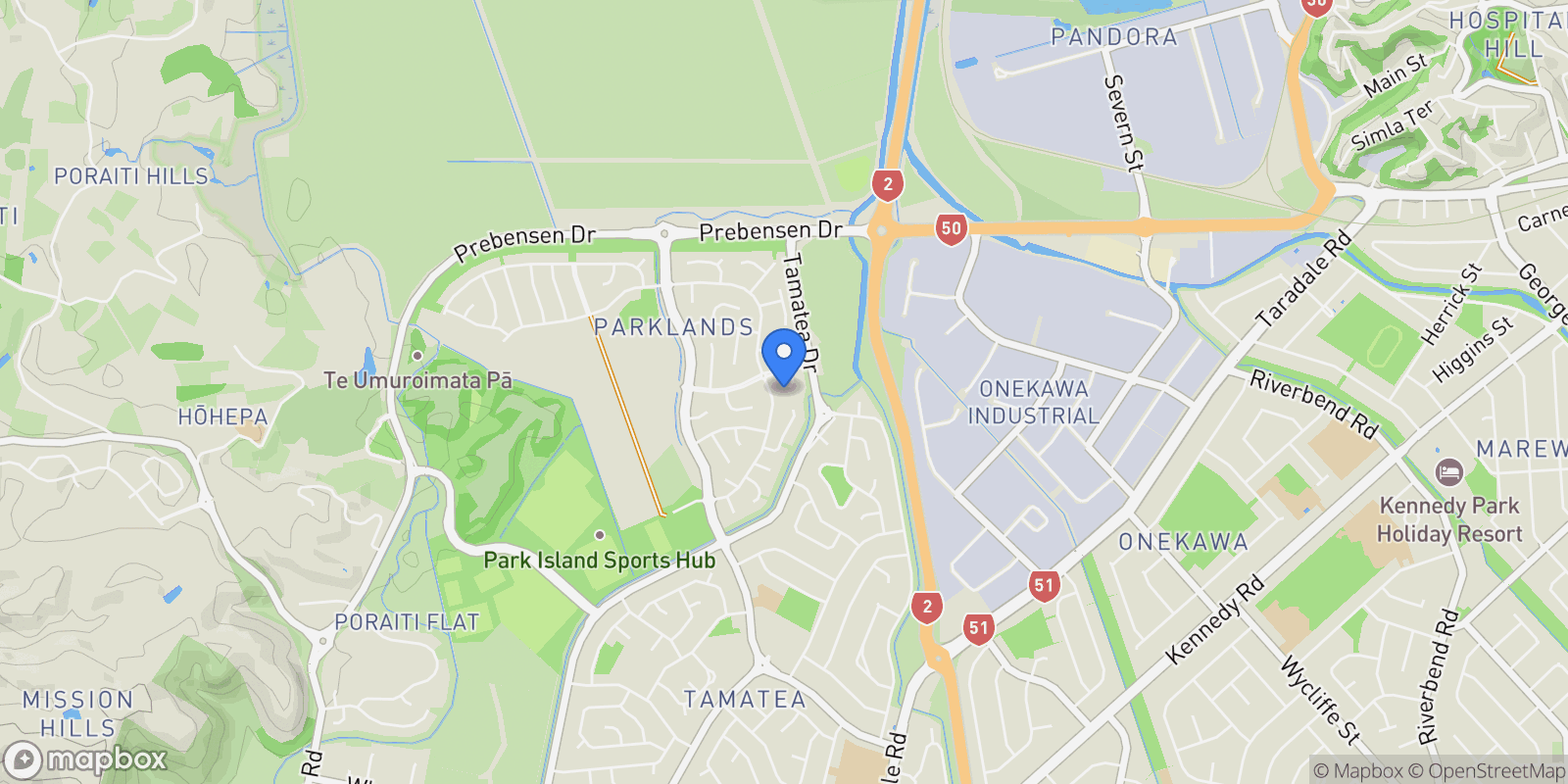 Map showing 8 Cape Place Poraiti, Napier, HKB 4112, Napier, Hawke's Bay, New Zealand.