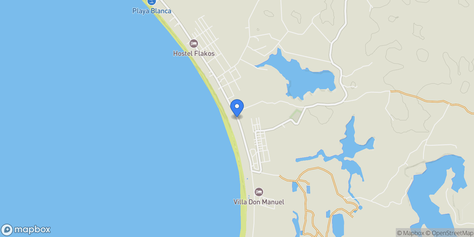 Map showing 40880 Playa Blanca, Gro., Mexico, Playa Blanca, Guerrero, Mexico.