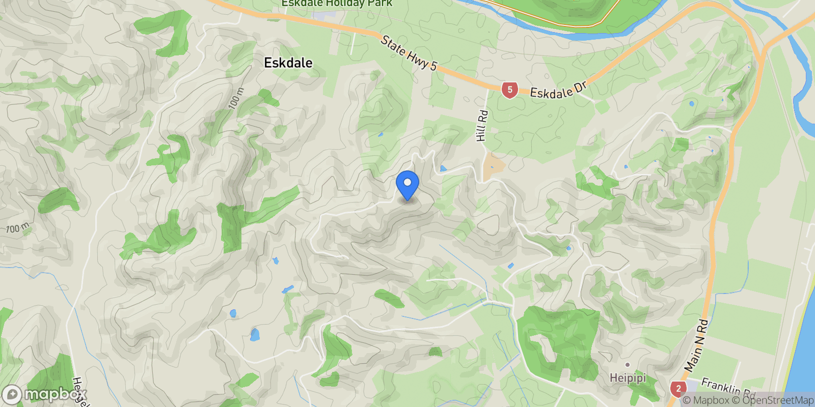 Map showing 119 Eskridge Drive Eskdale, Hastings, HKB 4182, Eskdale, Hawke's Bay, New Zealand.