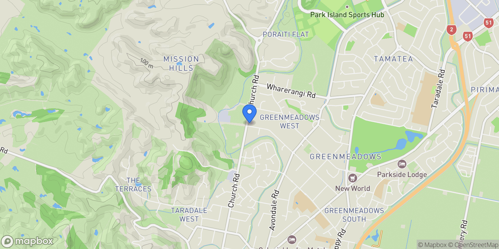 Map showing 207 Avenue Road Greenmeadows, Napier, HKB 4112, Napier, Hawke's Bay, New Zealand.
