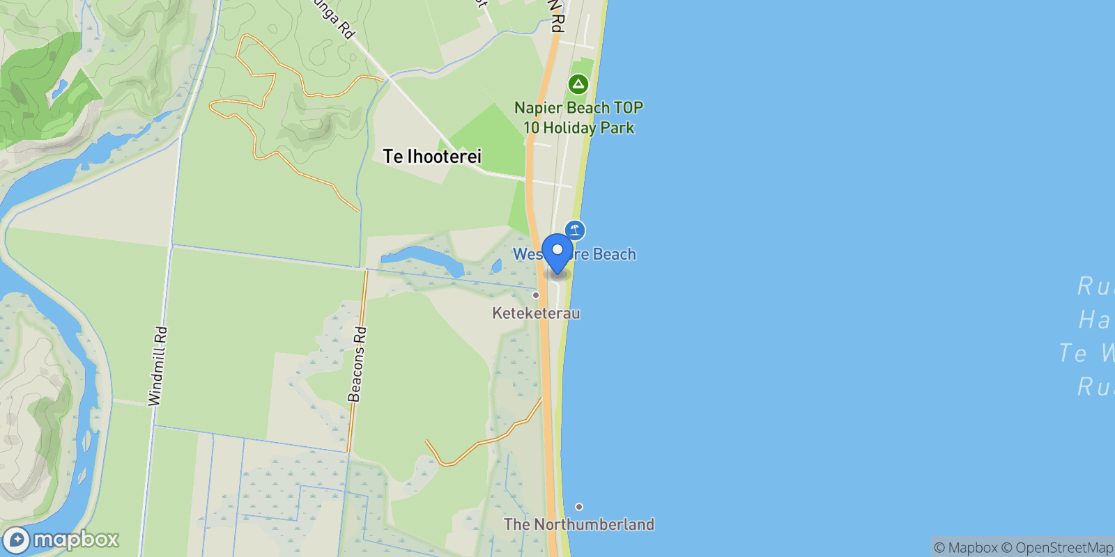 Map showing 49 Ferguson Street Bay View, Napier, HKB 4104, Napier, Hawke's Bay, New Zealand.