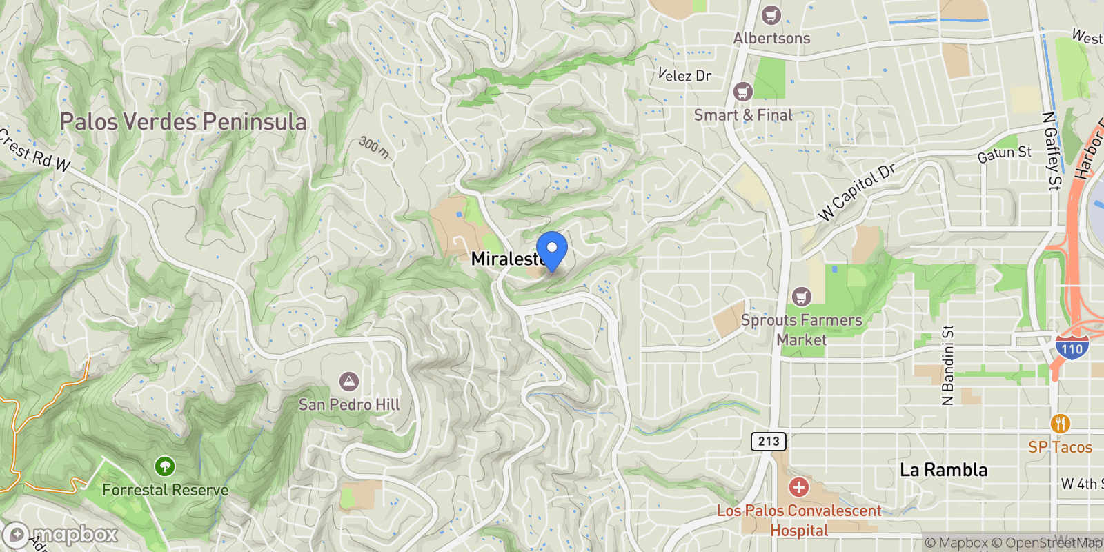 Map showing 6248 Via Canada, Rolling Hills, California, United States.