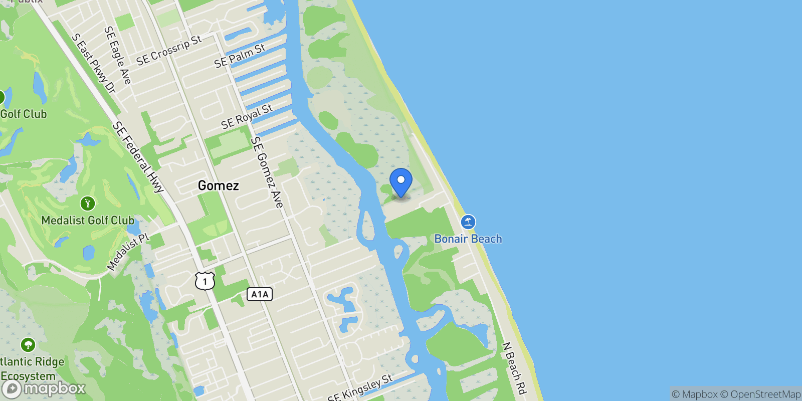 Map showing 100 Harbor Way , Jupiter Island, FL 33455, Hobe Sound, Florida, United States.