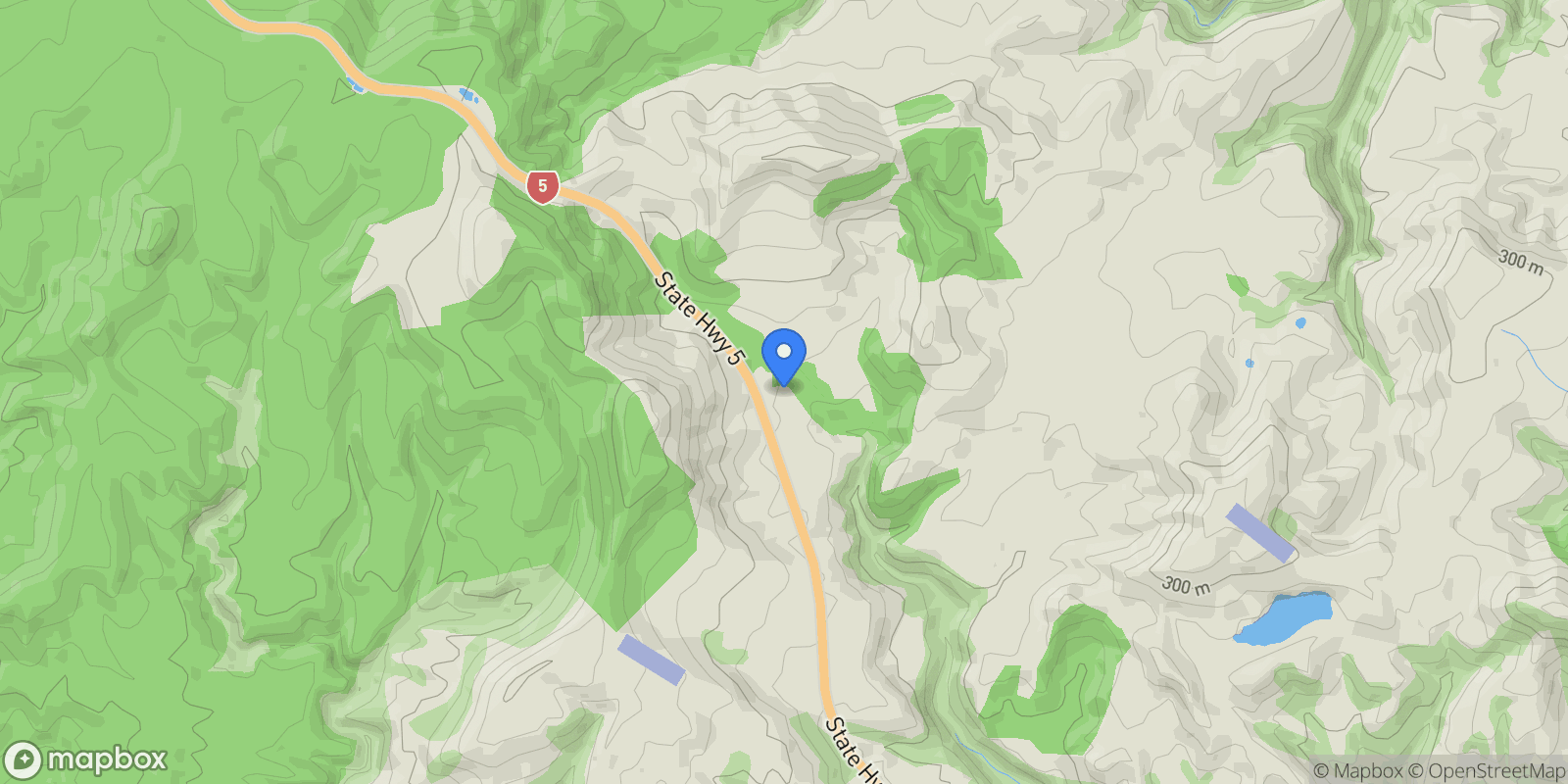 Map showing 1900 State Highway 5 Te Pohue, Napier, HKB 4182, Te Pōhue, Hawke's Bay, New Zealand.
