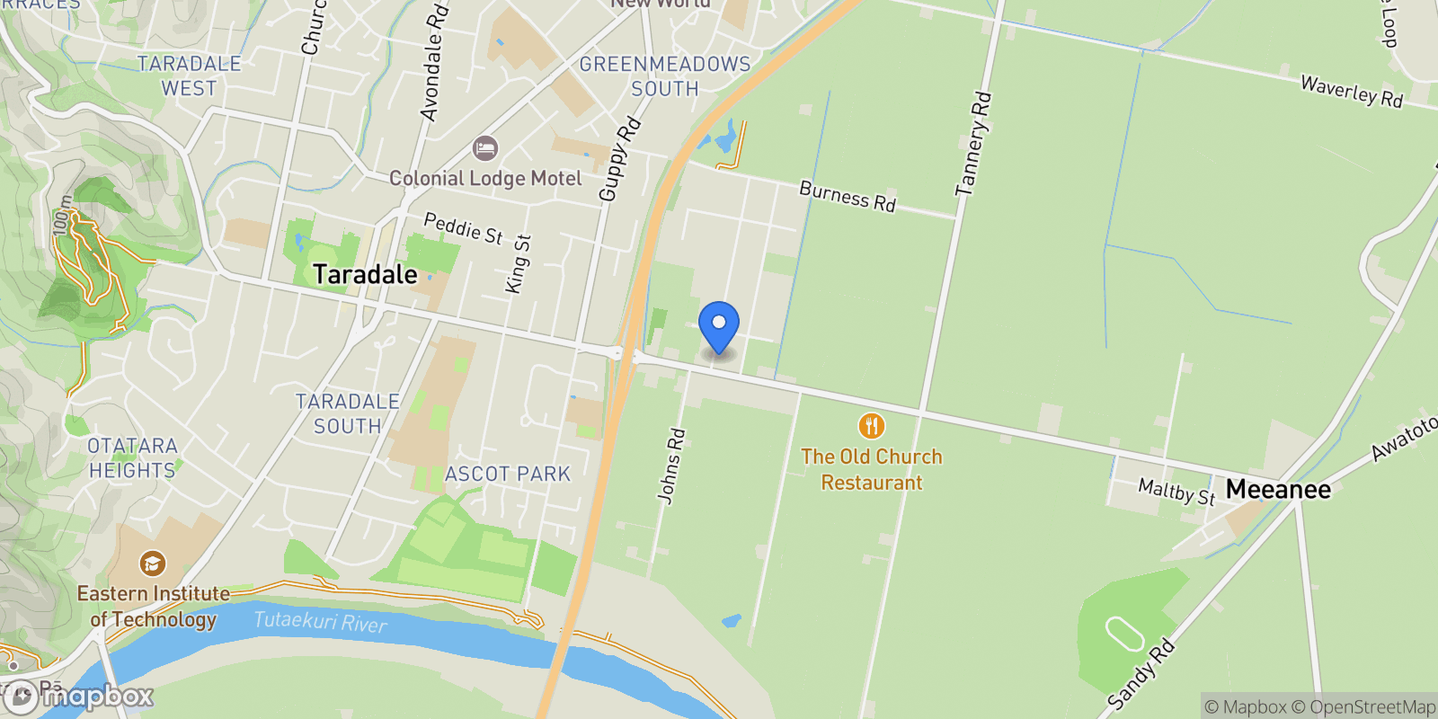 Map showing 146 Meeanee Road Jervoistown, Napier, HKB 4112, Napier, Hawke's Bay, New Zealand.