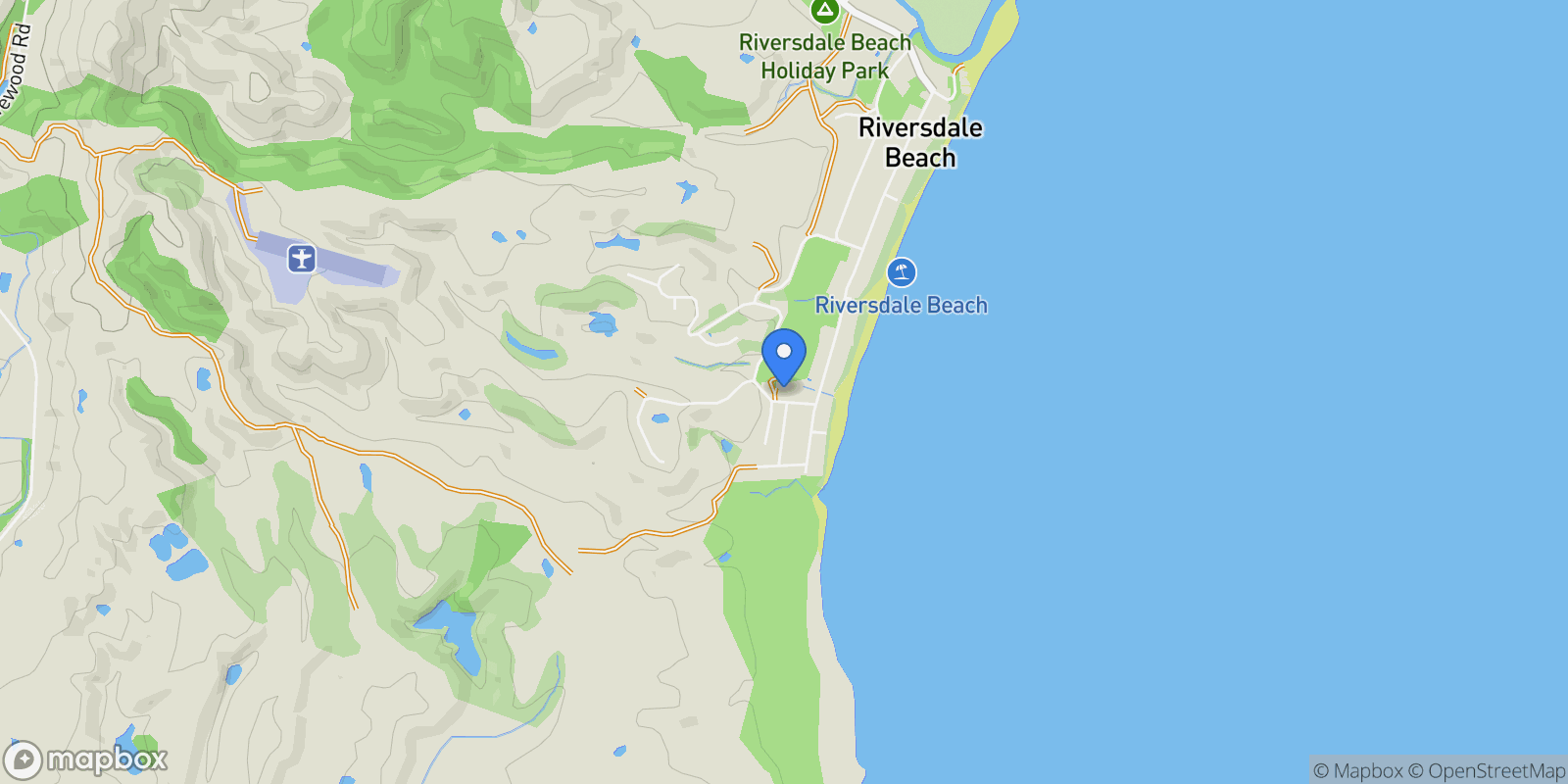 Map showing 16 Palm Parade, Riversdale Beach, Wairarapa, WGN 5872, Riversdale Beach, Wellington, New Zealand.