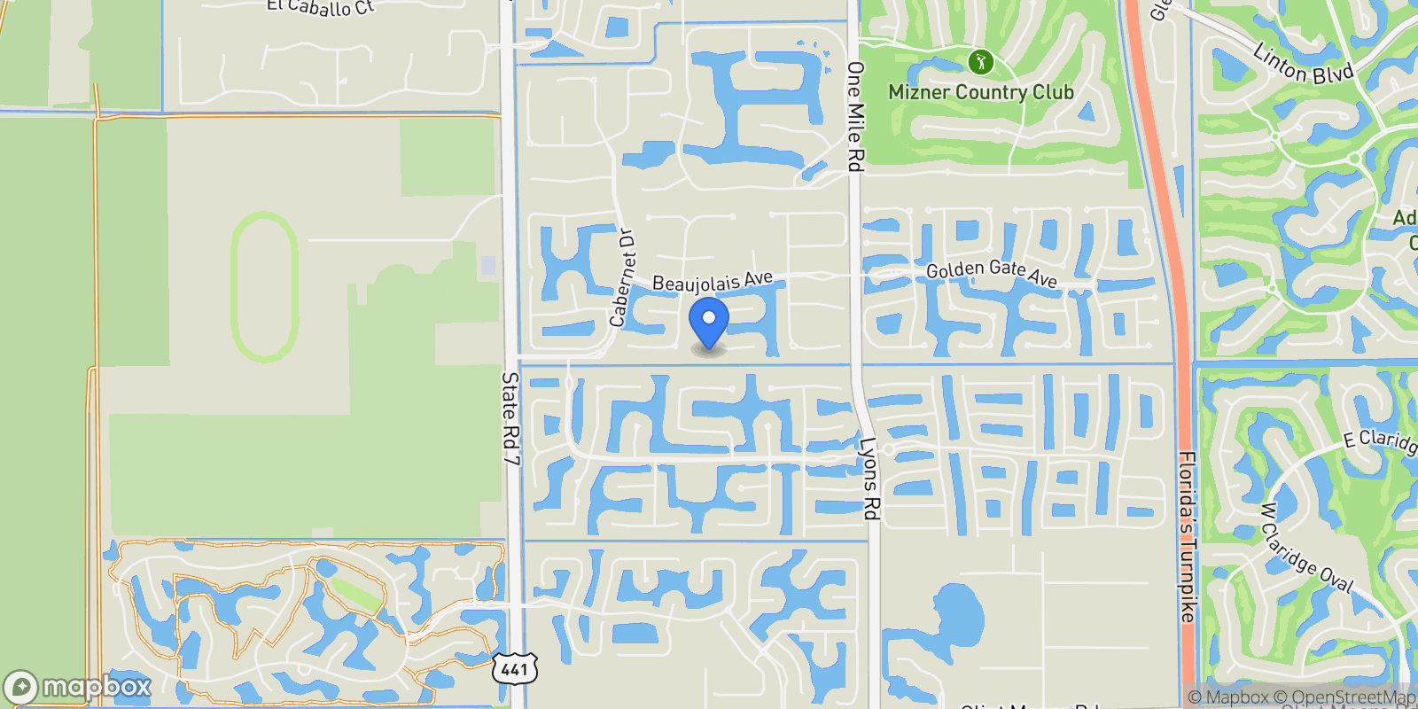 Map showing 16865 Pierre Circle , Delray Beach, FL 33446, Delray Beach, Florida, United States.