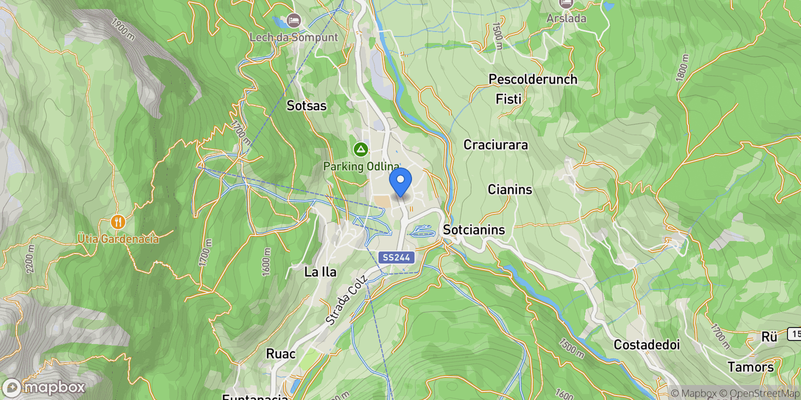 Map showing Strada Colz, La Villa BZ, Italy, La Villa, Trentino-South Tyrol, Italy.
