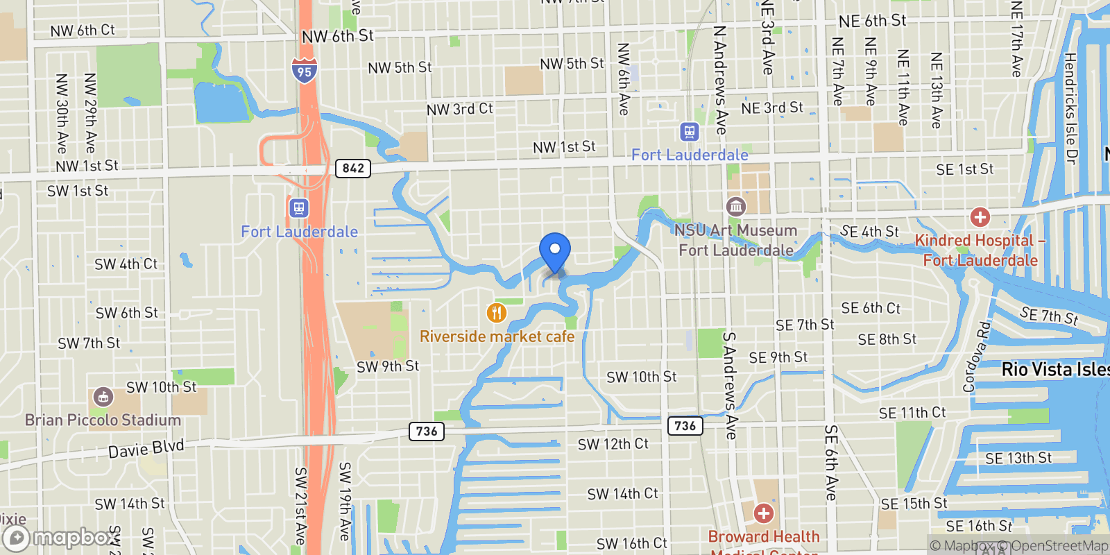 Map showing 522 SW 9th Ter, Fort Lauderdale, Florida, United States.