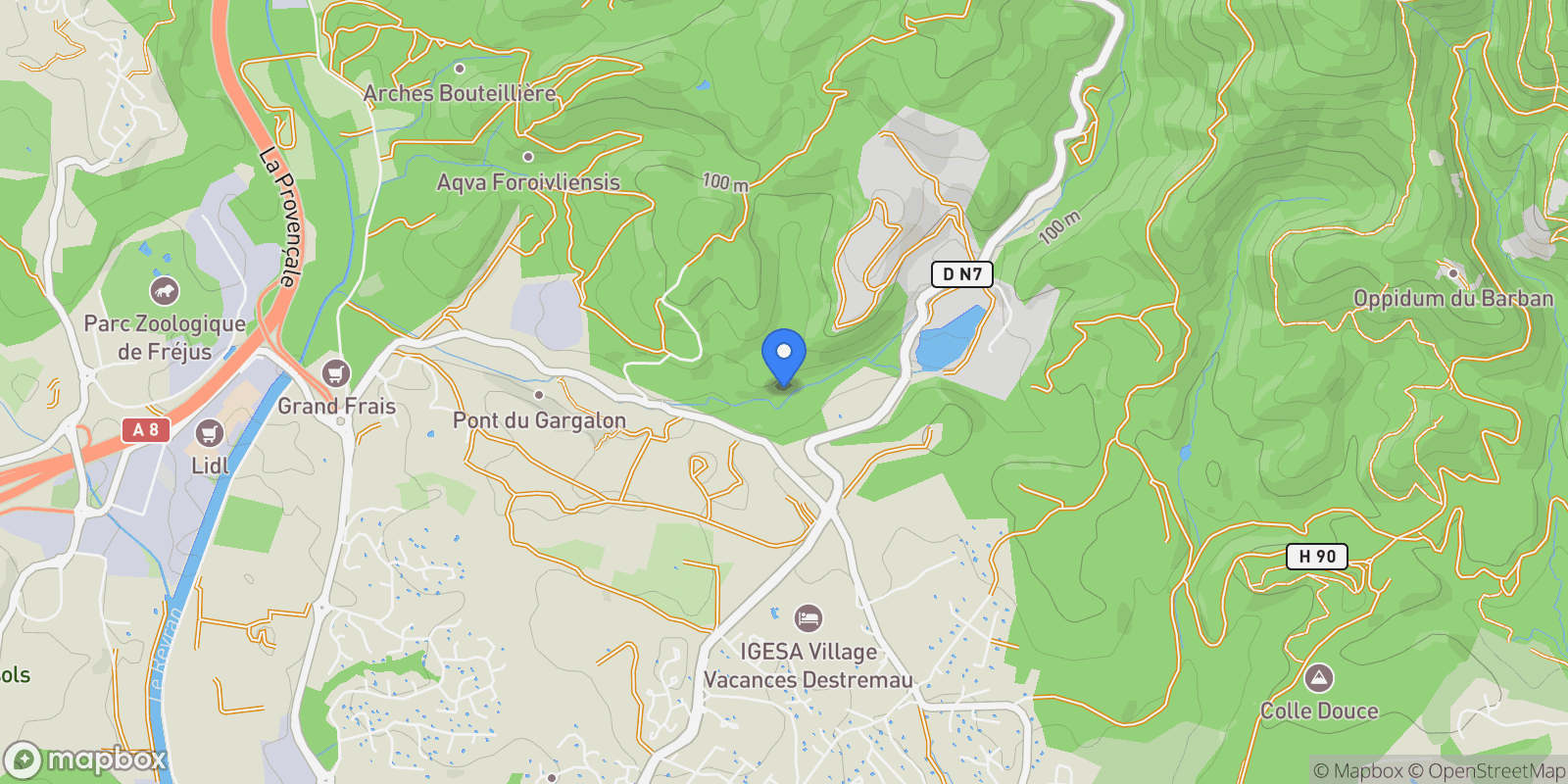 Map showing Fréjus, Provence-Alpes-Côte d'Azur, France.