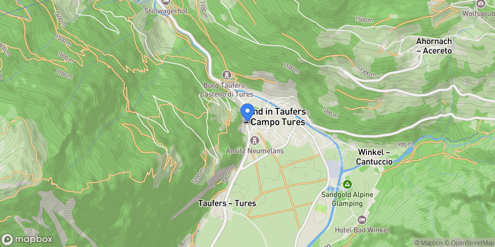 Map showing 39032 Sand in Taufers, Autonomous Province of Bolzano – South Tyrol, Italy, Sand in Taufers, Trentino-South Tyrol, Italy.